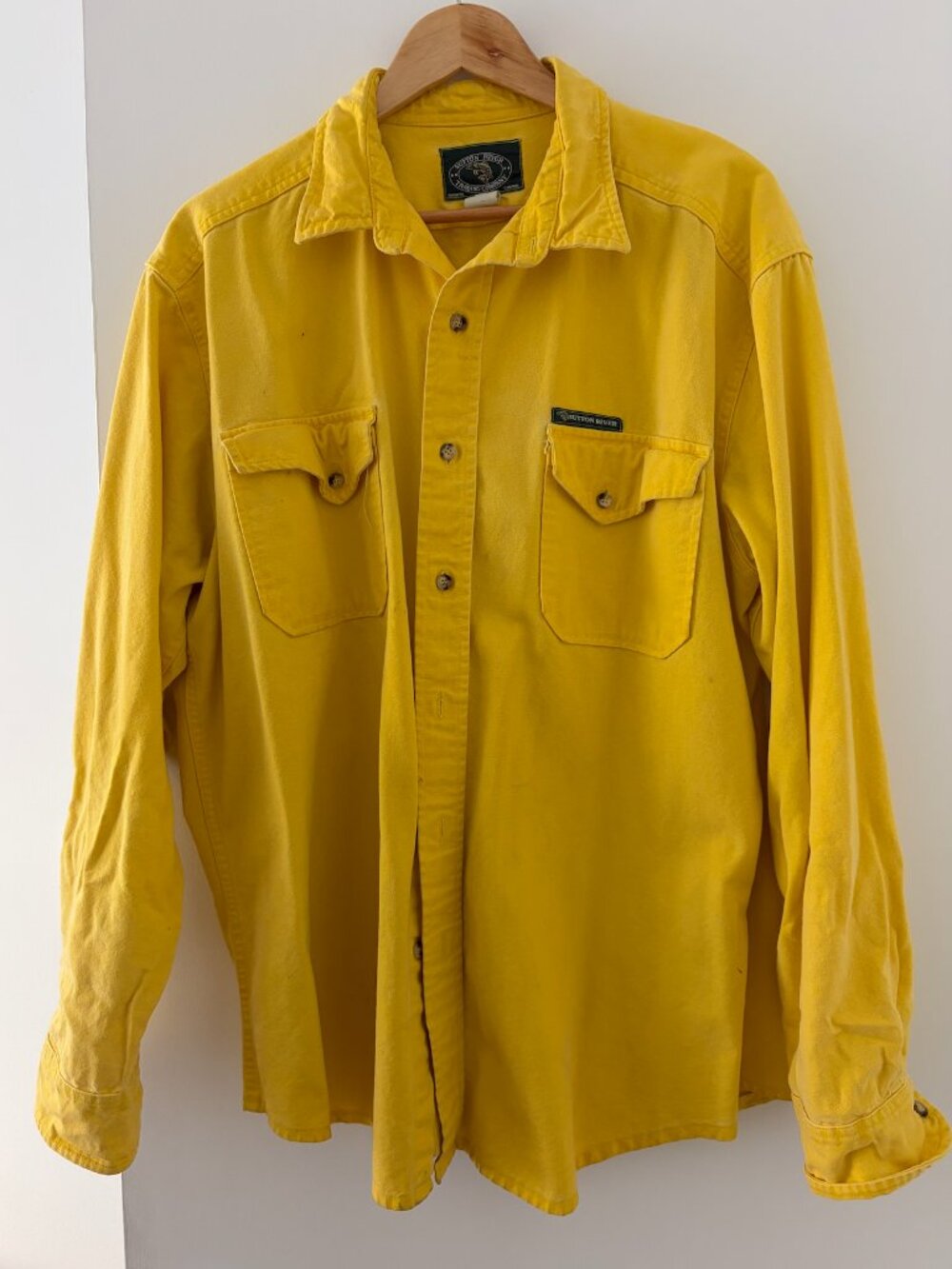 Sutton River - Vintage Yellow Long-sleeve Cotton Button Down